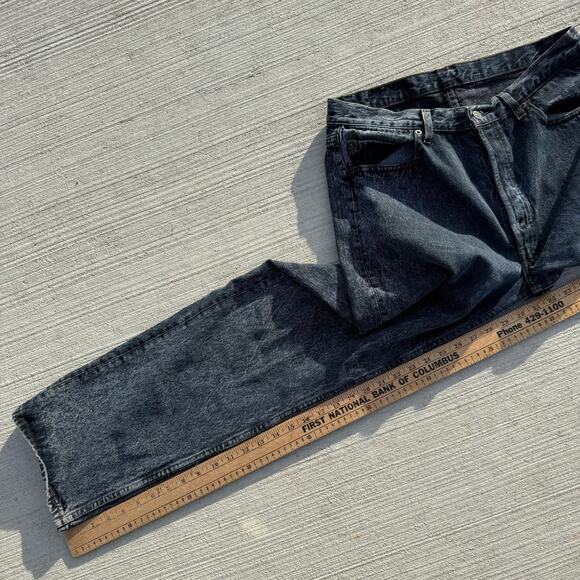 VTG 80s Levi's 501 Button Fly Straight Leg Faded Black Jeans 36x32 ACTUAL 34x31 - Picture 12 of 12